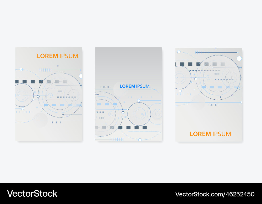 Tech dynamic futuristic concept circles and lines Vector Image