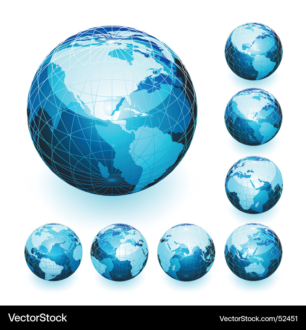 Abstract Globe Network Vector Image