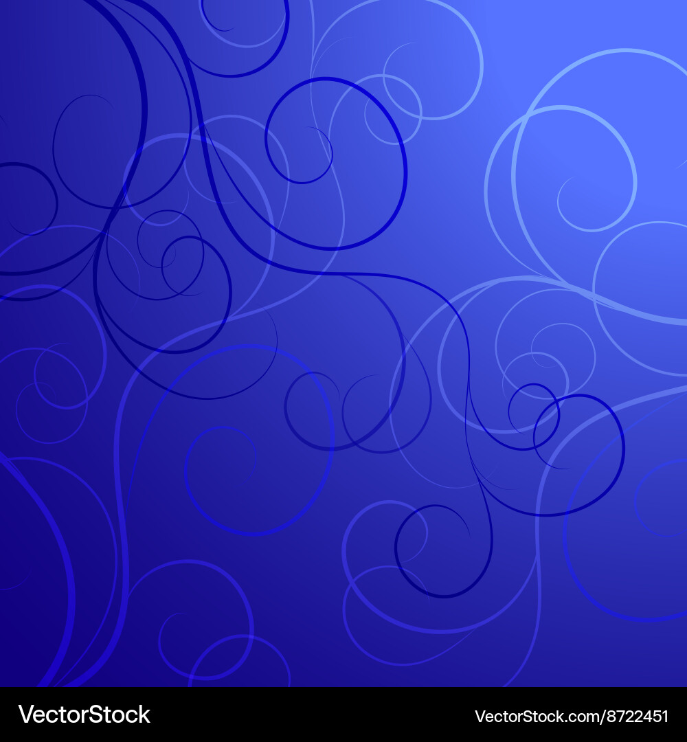 Beautiful swirl pattern on dark background Vector Image
