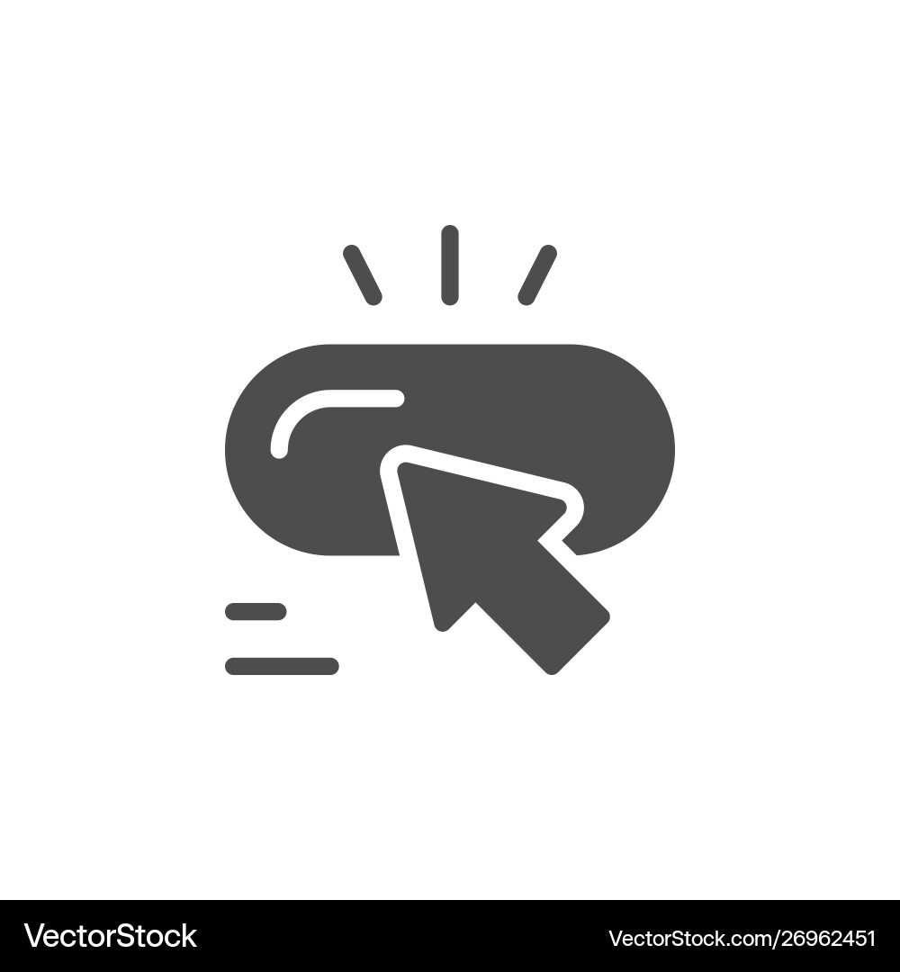 Button press or click icon vector image