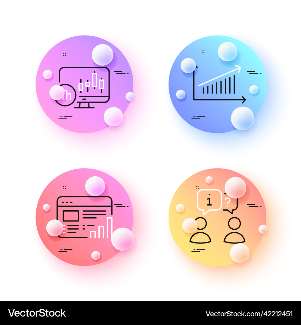 Candlestick chart web report and minimal Candlestick chart web report and minimal vector image