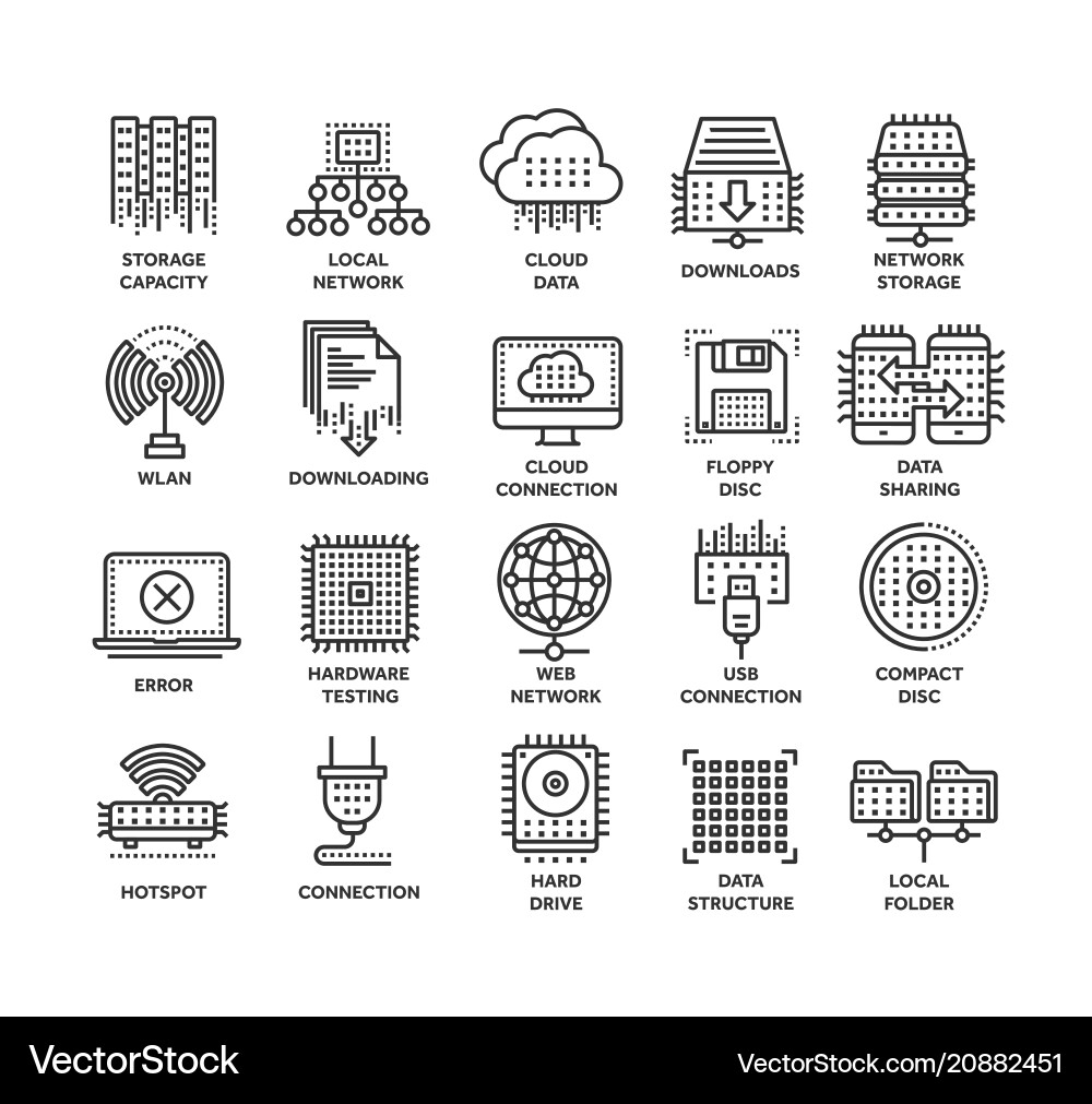 Cloud Computing Icons vector image