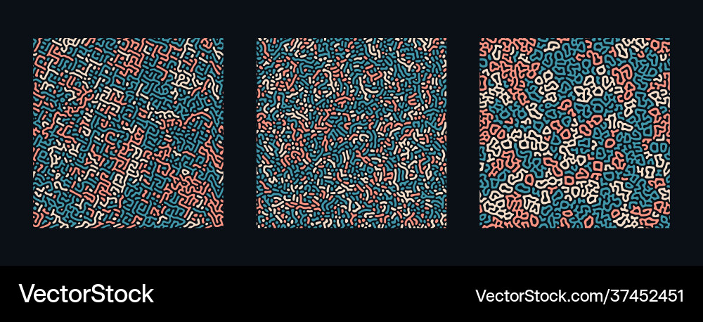 Collection turing abstract seamless pattern Collection turing abstract seamless pattern vector image