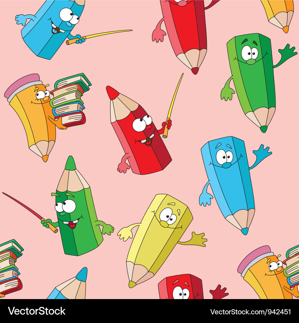 Colorful Pattern Learning Background vector image