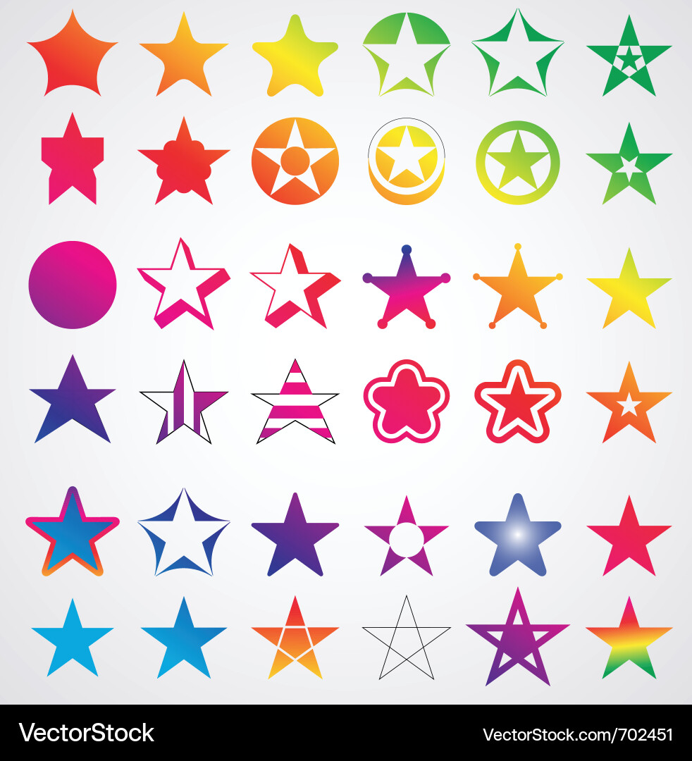 Different collection of stars Vector Image