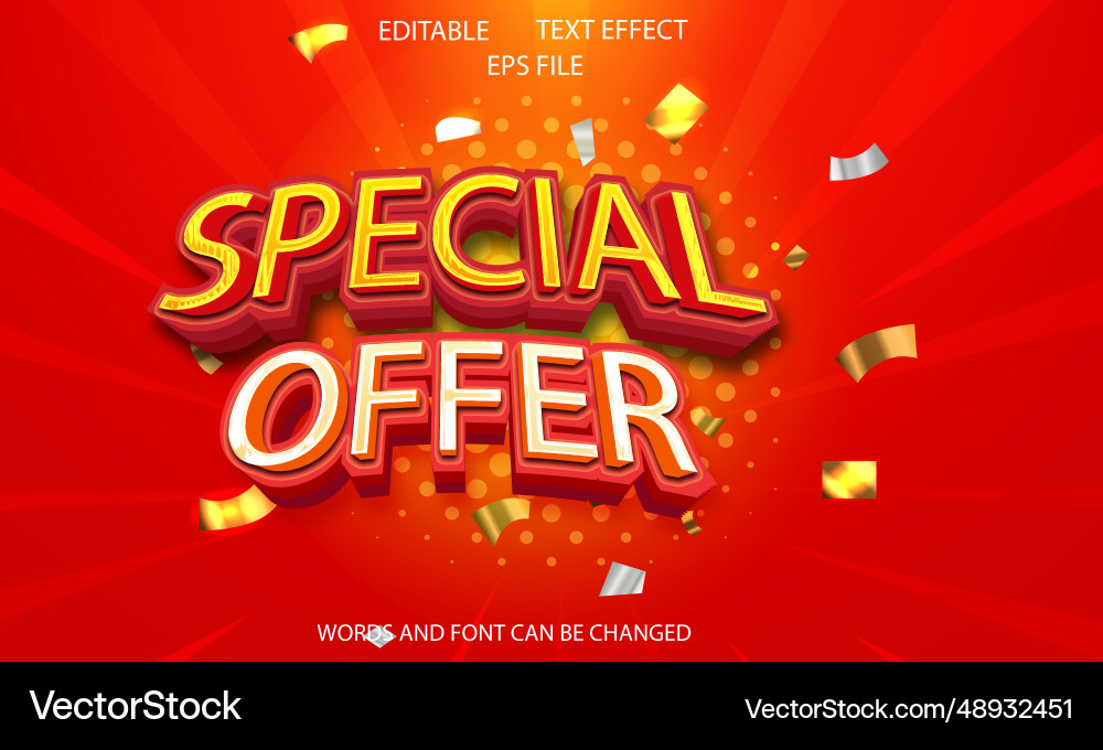 Dynamic 3D Sale Text Effect vector image