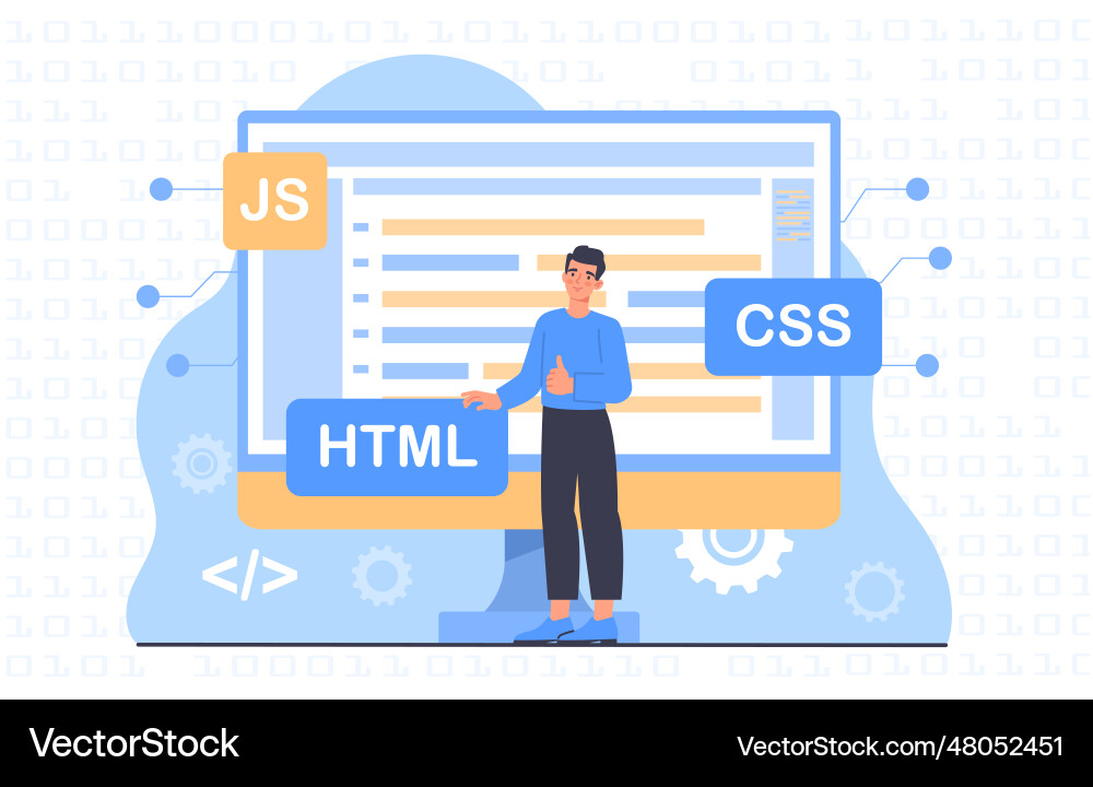Frontend developer concept Frontend developer concept vector image