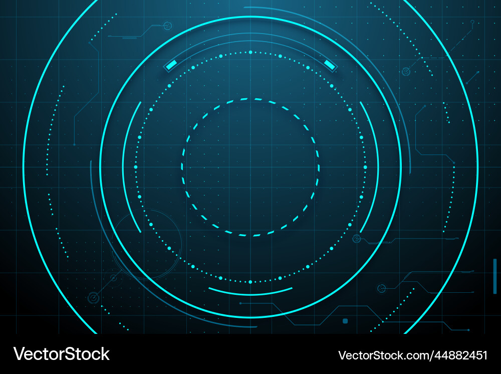 Futuristic Tech Interface Background Vector Image