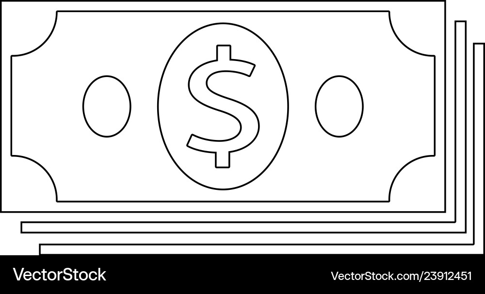 Geld Wohnung Icon Geld Wohnung Icon vektorbild