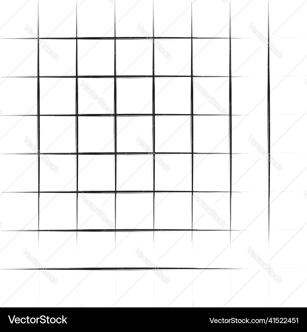 Grid mesh graticule with grungy irregular lines Grid mesh graticule with grungy irregular lines vector image