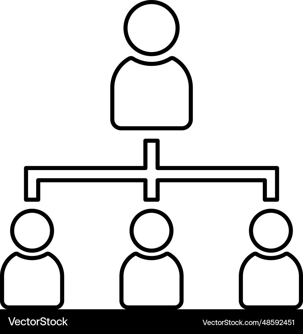 Group hierarchy icon line outline design Vector Image