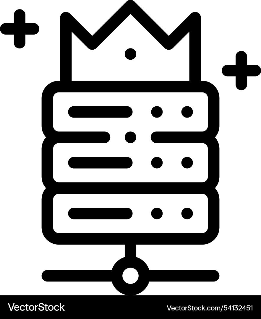 Hosting icon thin linear style design isolated Hosting icon thin linear style design isolated vector image