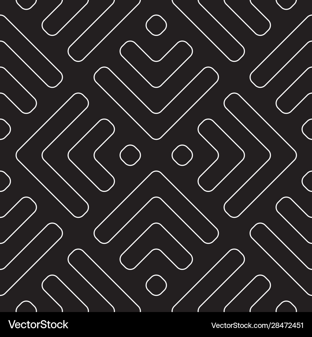 Line art seamless pattern Royalty Free Vector Image