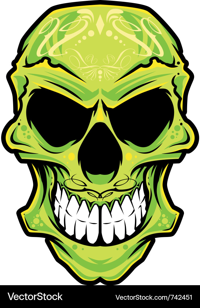 Mexikanische Totenkopf Ornament Vektorbild