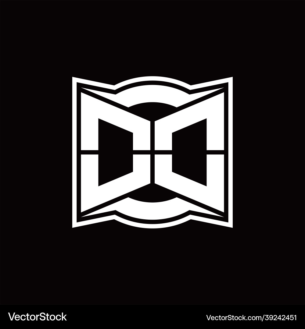 Oo logo monogram with abstract shape design Vector Image