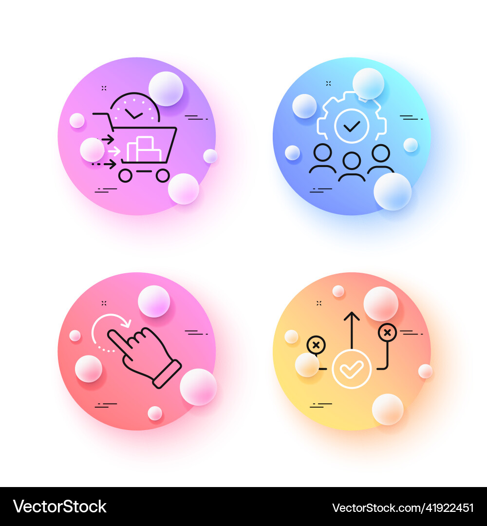 Rotation gesture correct way and teamwork minimal Rotation gesture correct way and teamwork minimal Vector Image