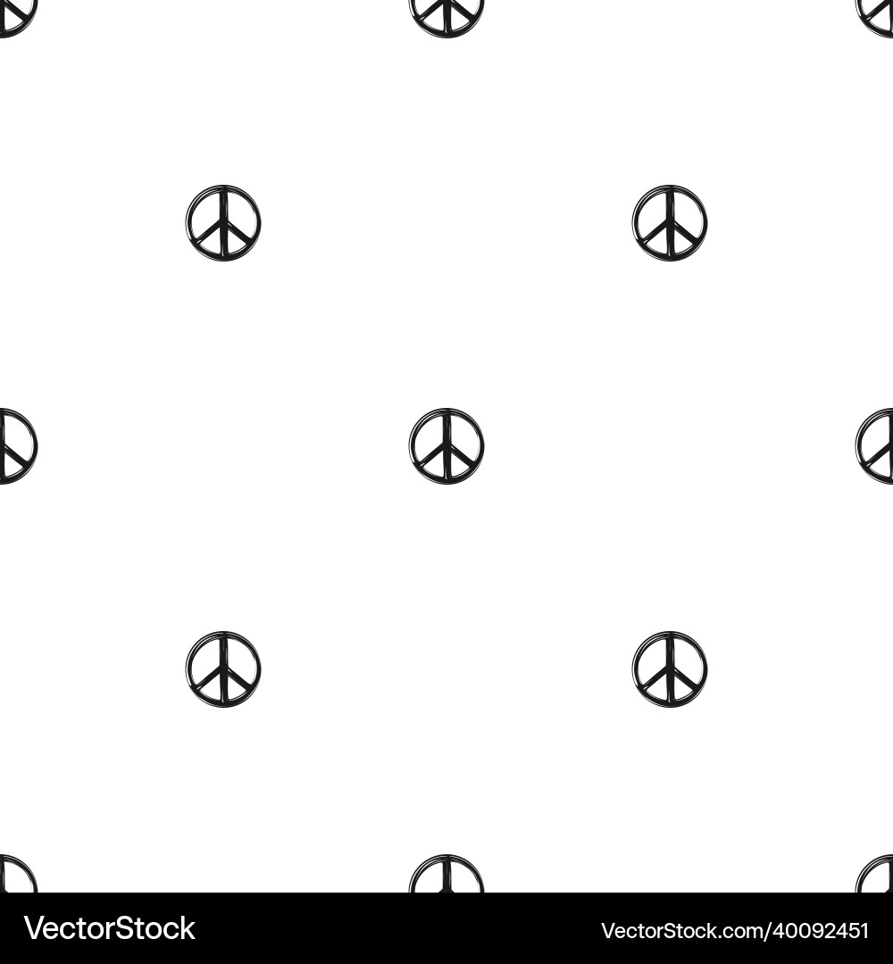 Seamless ornament with paint brush peace sign Seamless ornament with paint brush peace sign vector image
