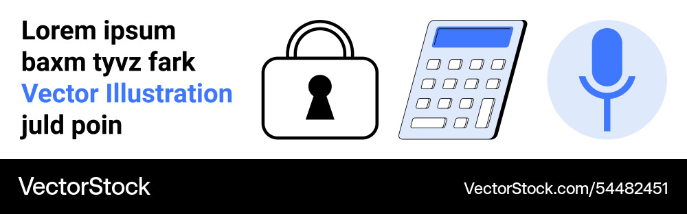 Secure access calculation and voice input Secure access calculation and voice input vector image