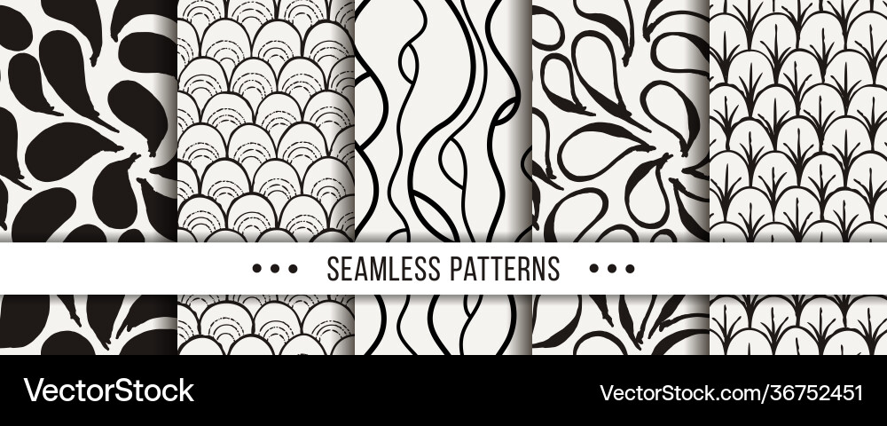 Set abstract seamless pattern collection Set abstract seamless pattern collection vector image