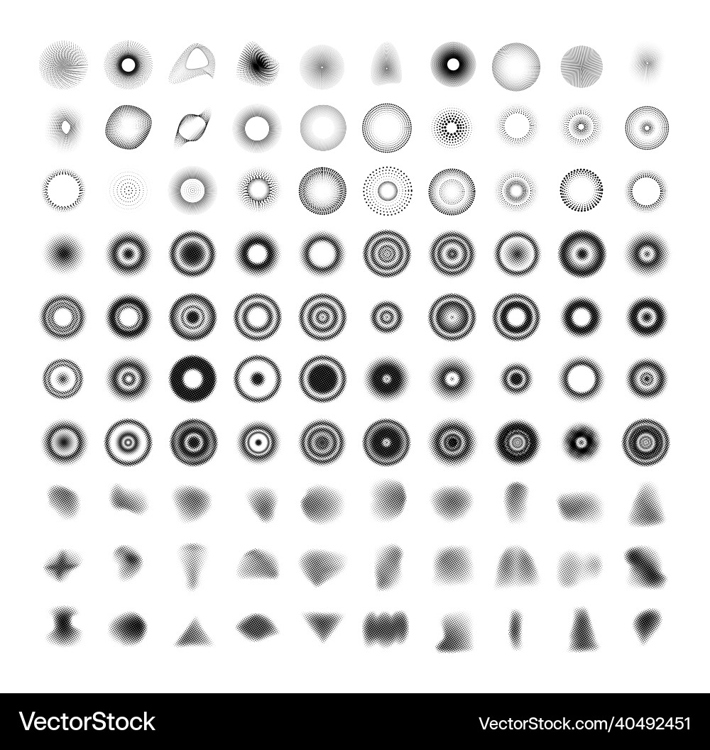 Set of dot patterns Set of dot patterns Vector Image