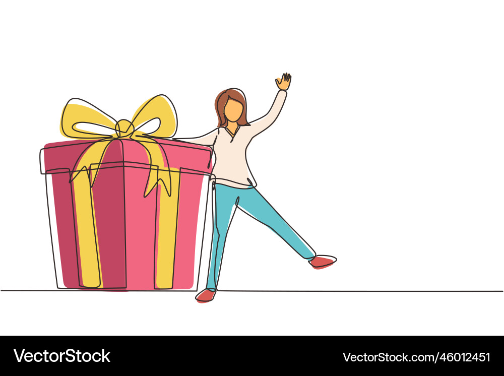 Single continuous line drawing loyalty program Vector Image