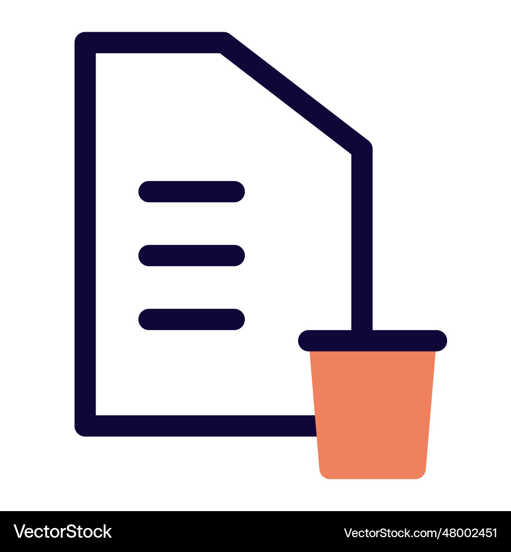 Storage extended by deleting extra files vector image