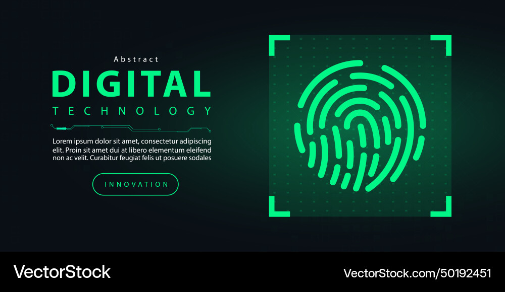 Technology digital fingerprint scan internet ai Technology digital fingerprint scan internet ai vector image