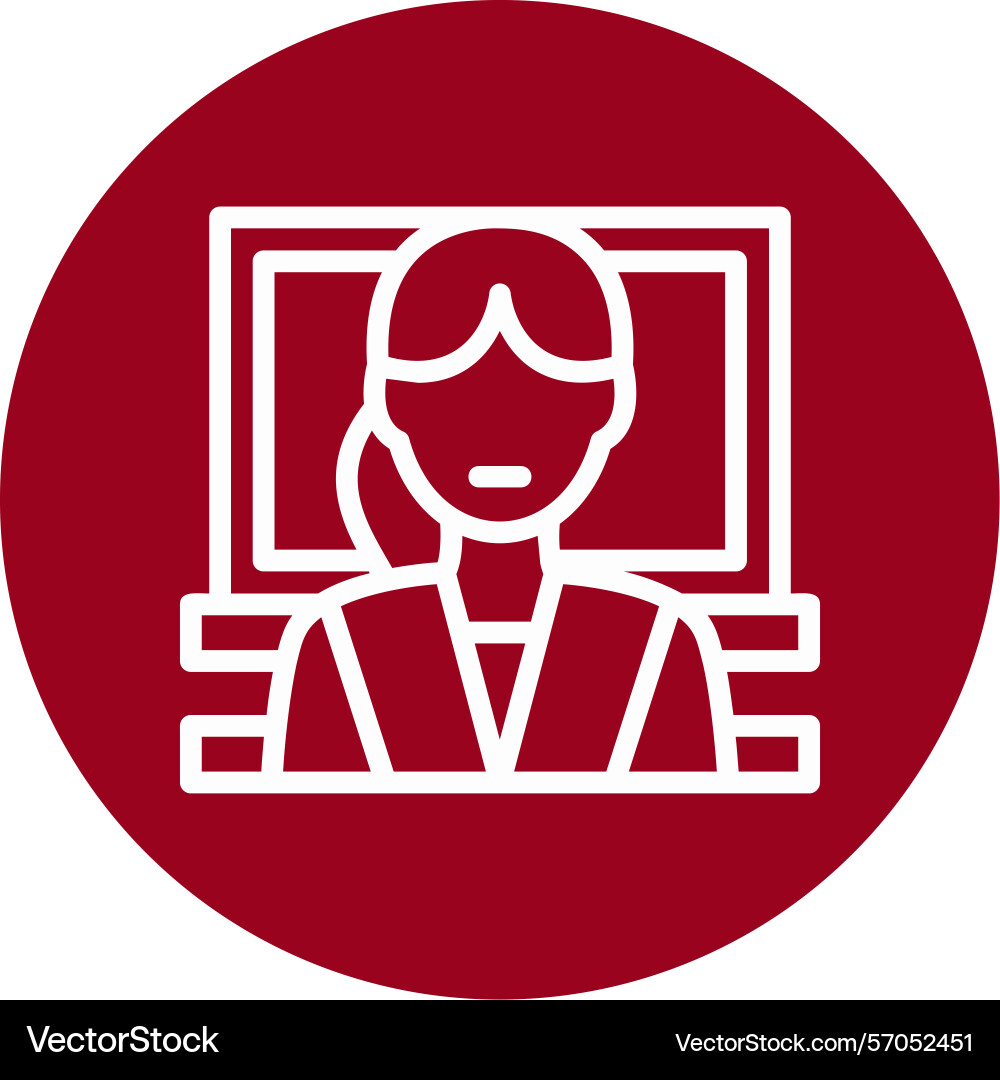 User line circle style icon design vector image