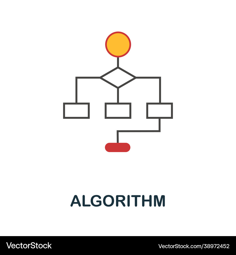 Algorithm-Symbol flaches Zeichenelement aus Daten Algorithm-Symbol flaches Zeichenelement aus Daten vektorbild