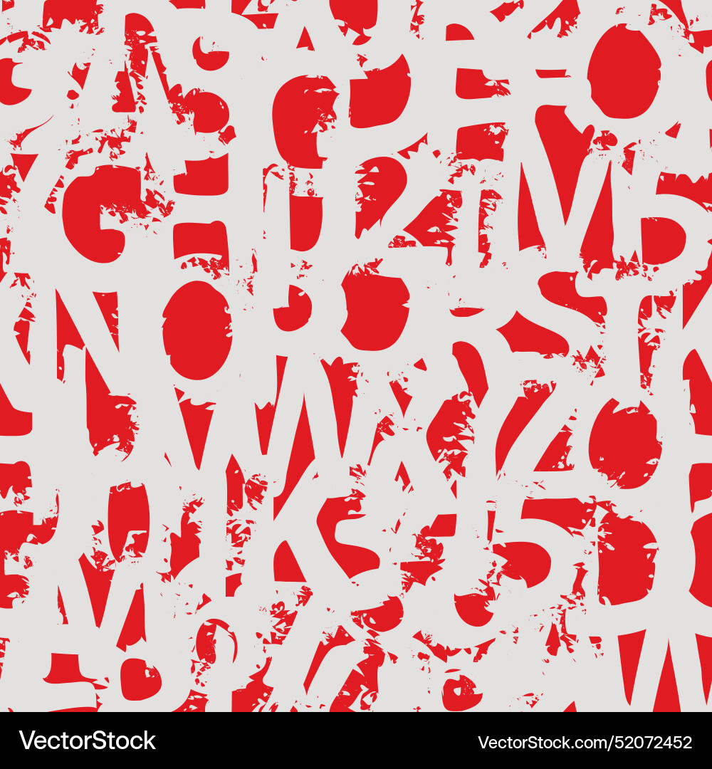 Alphabet Paint Splatter Pattern vector image