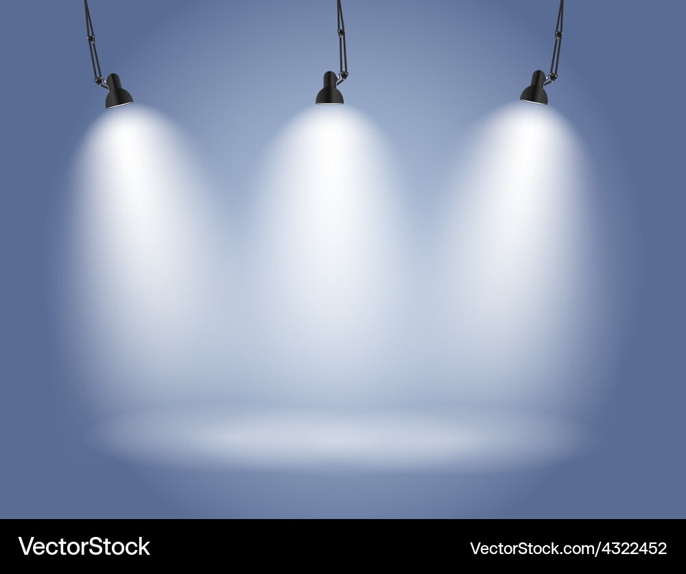 Background with lighting lamp empty space vector image