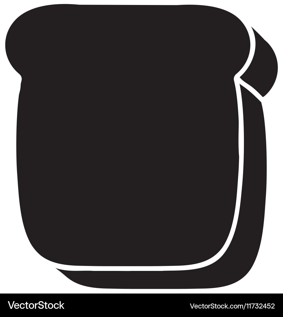 Bread slice icon image vector image