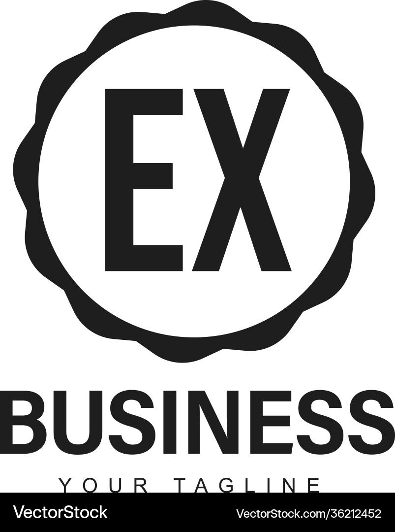 Ex initial a logo design with abstract style Ex initial a logo design with abstract style Vector Image