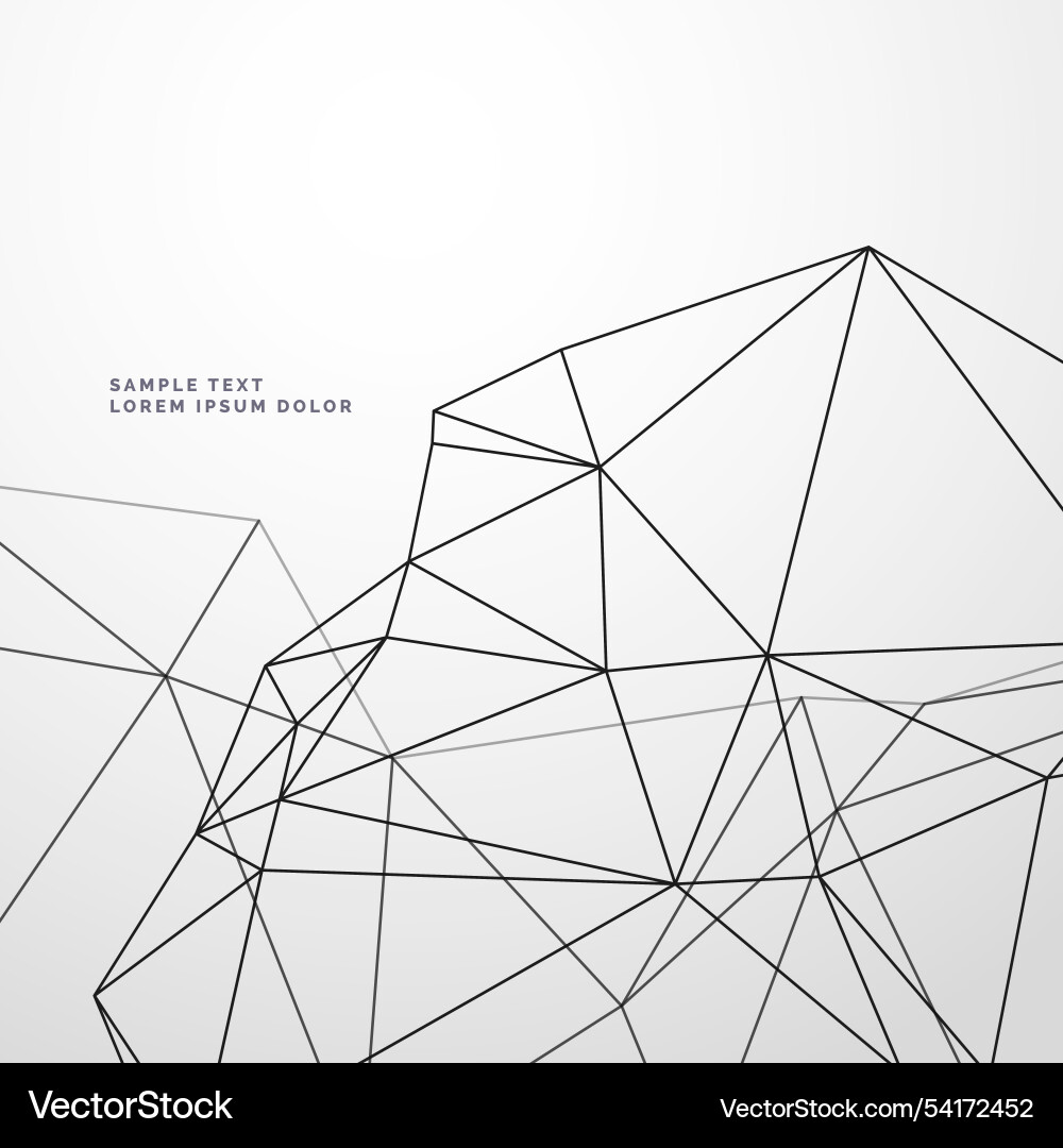 Gray background with minimal wire mesh vector image
