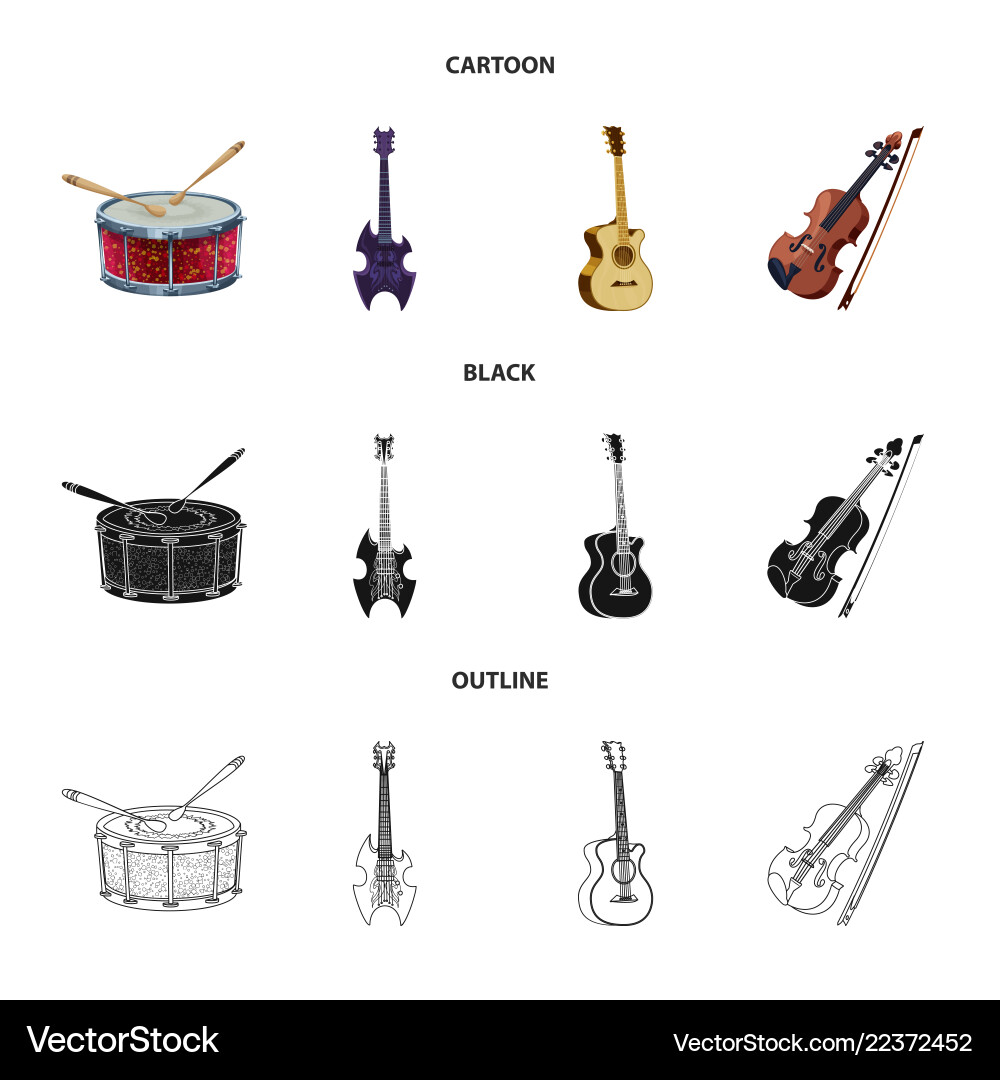 Isolated object of music and tune logo collection Vector Image