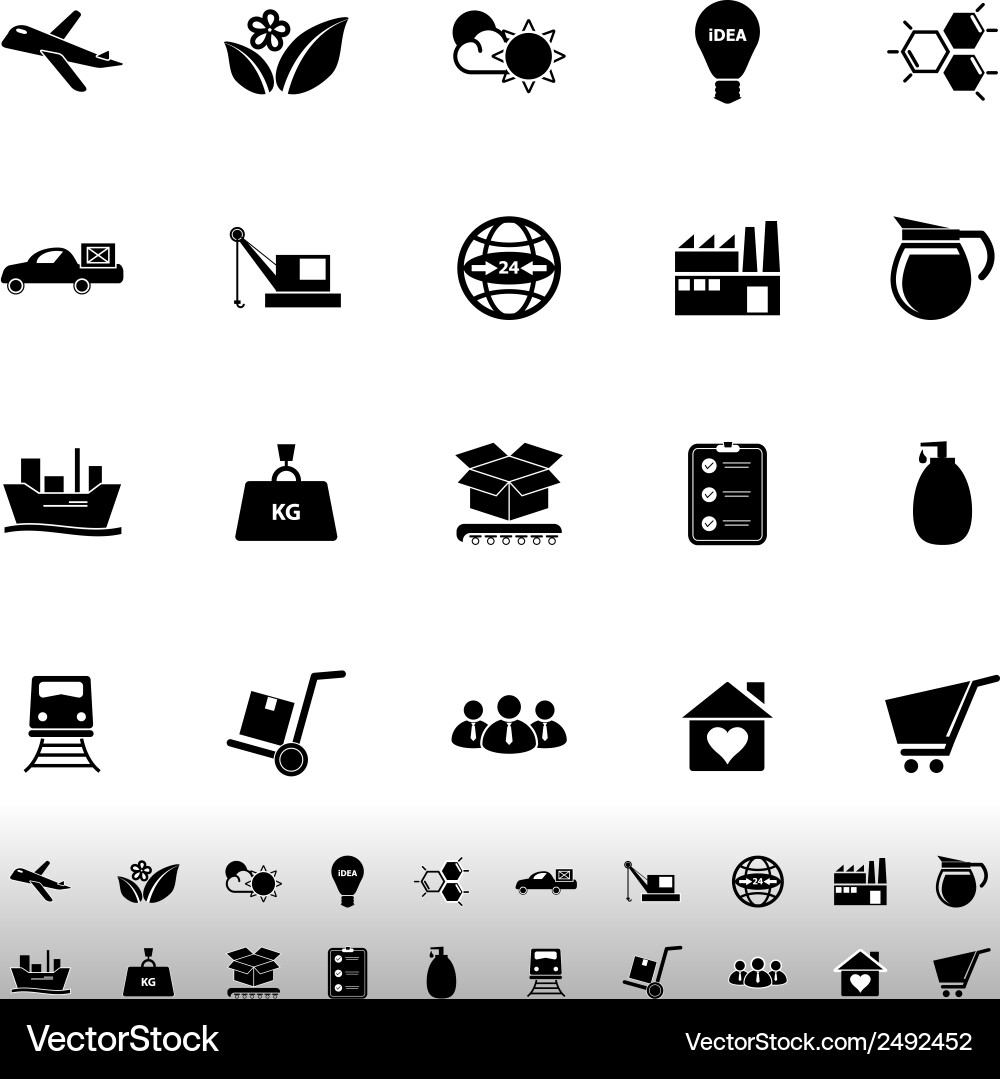Logistik und Supply Chain Icons Vektorbild