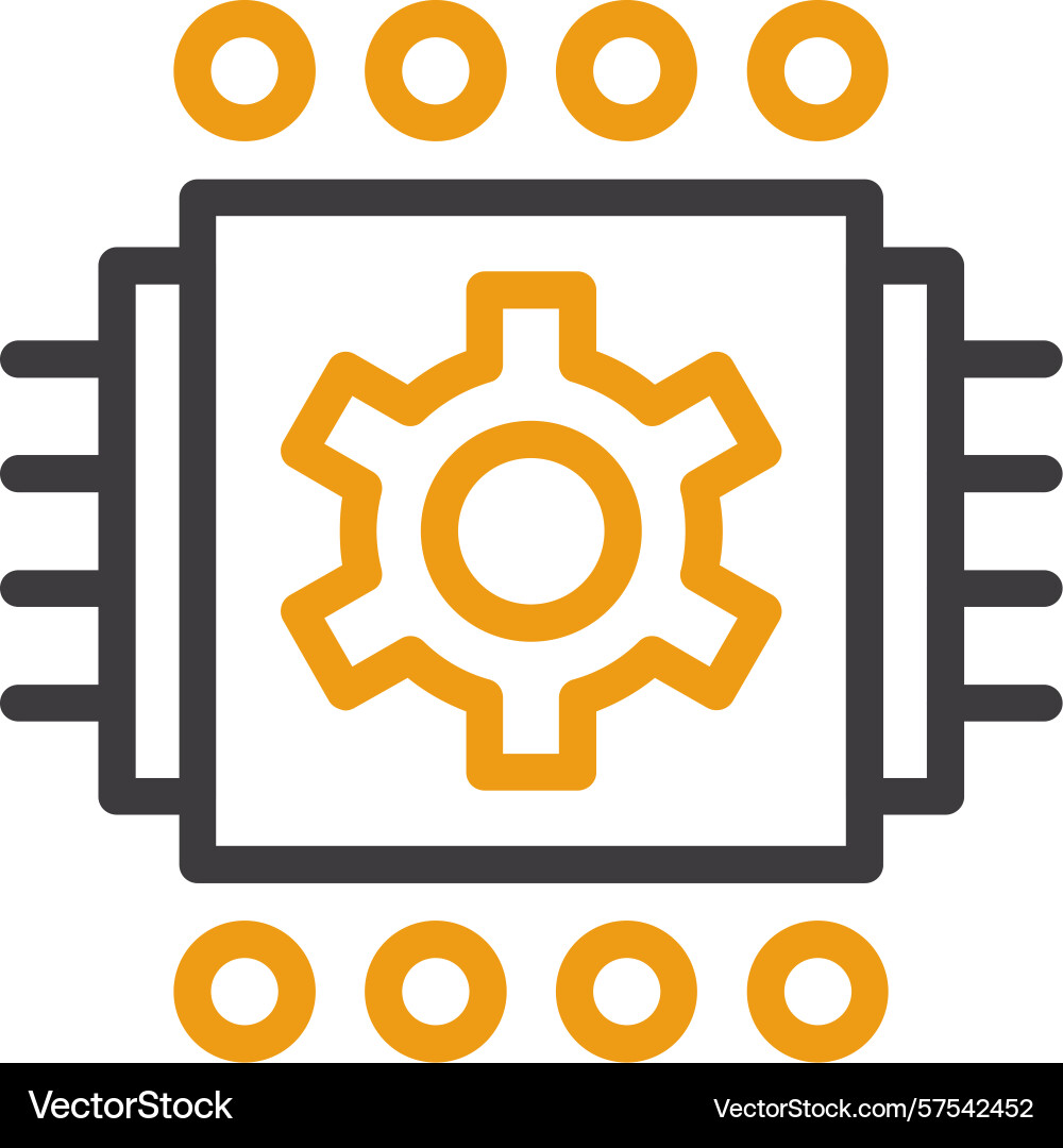 Machine learning two color icon Vector Image