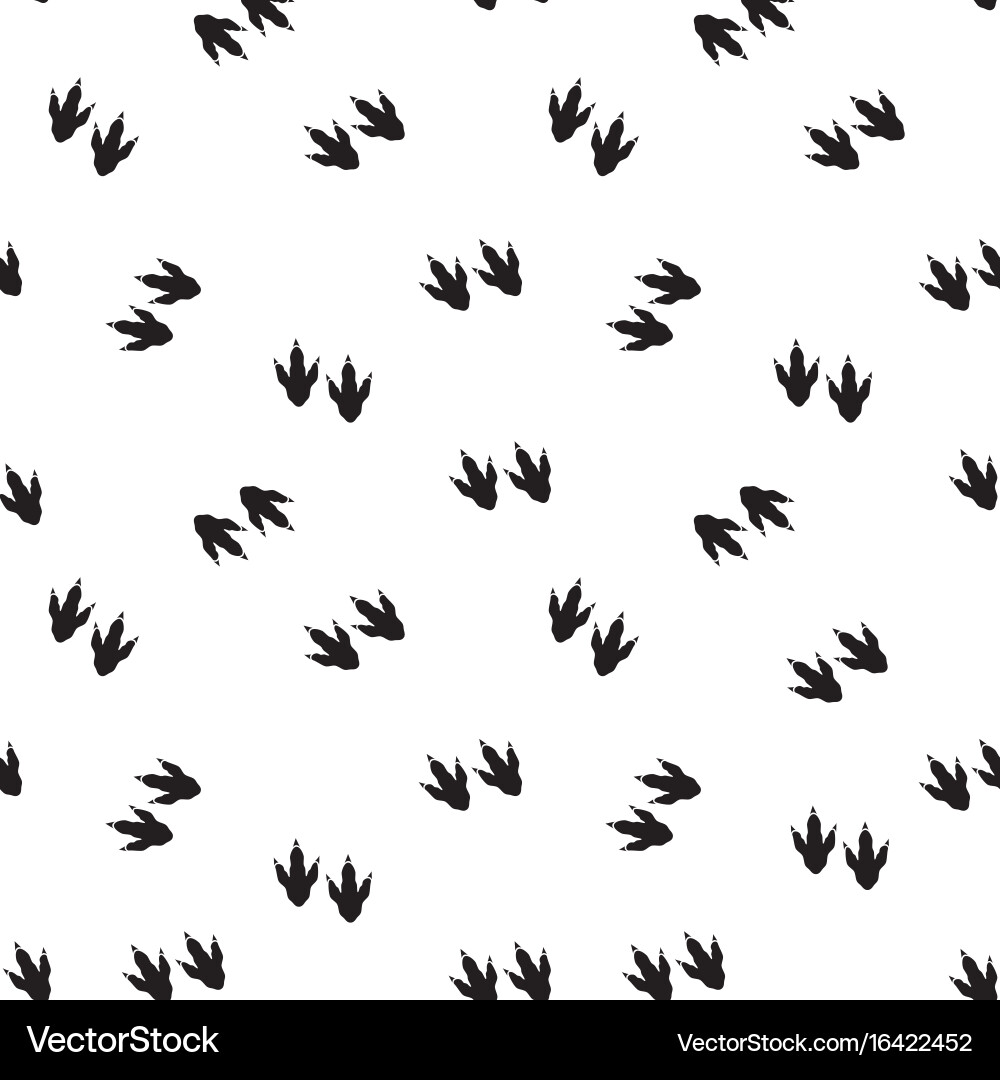 Minimal seamless pattern with dinosaur foots vector image