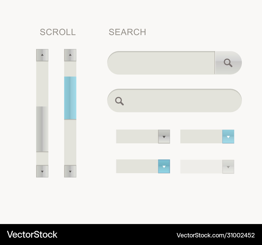 Modern UI App & Program Kit vector image