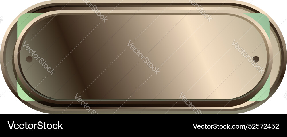 Oval button with metallic gradient is reflecting Oval button with metallic gradient is reflecting vector image