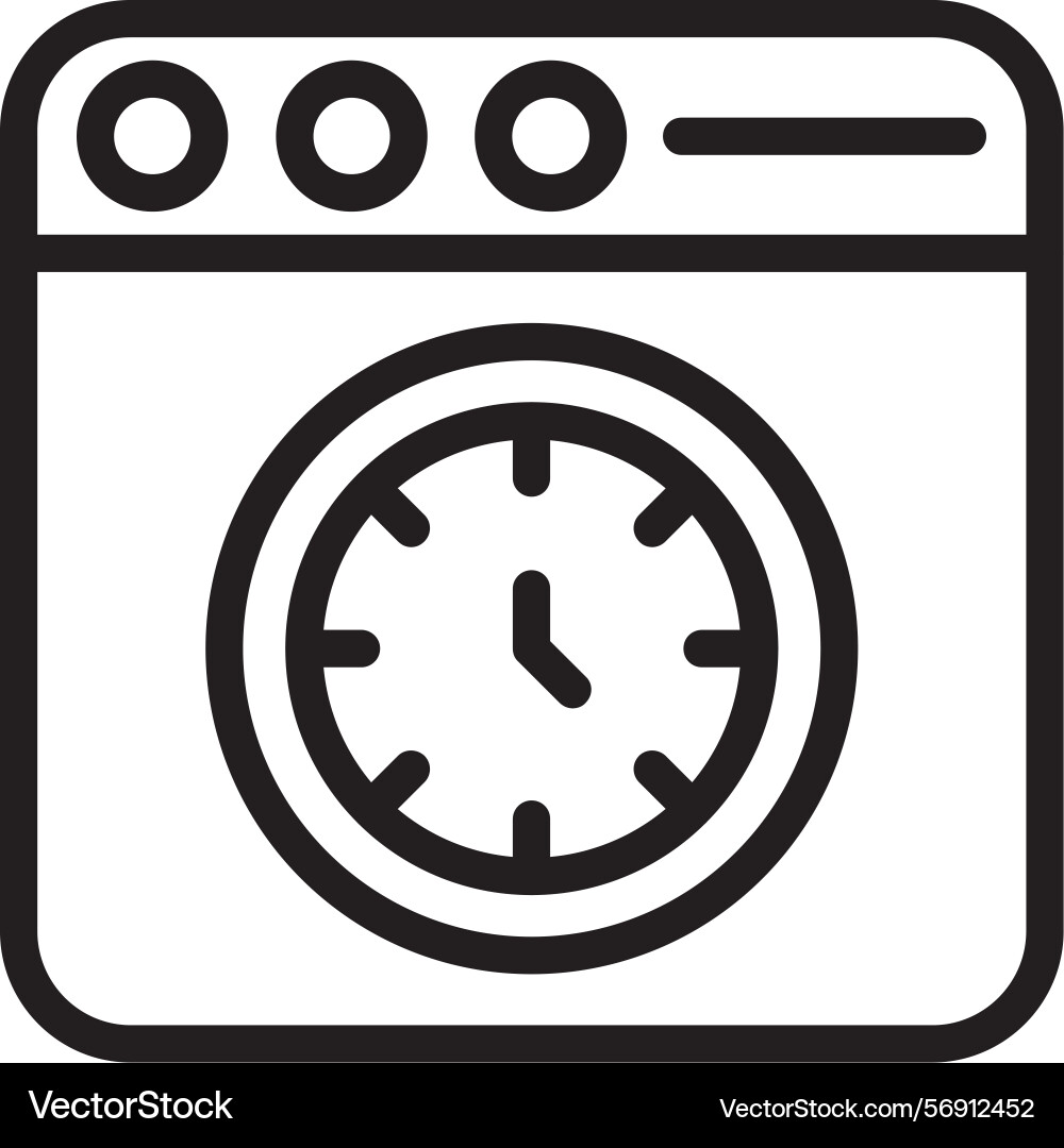 Realtime linear style icon design Vector Image