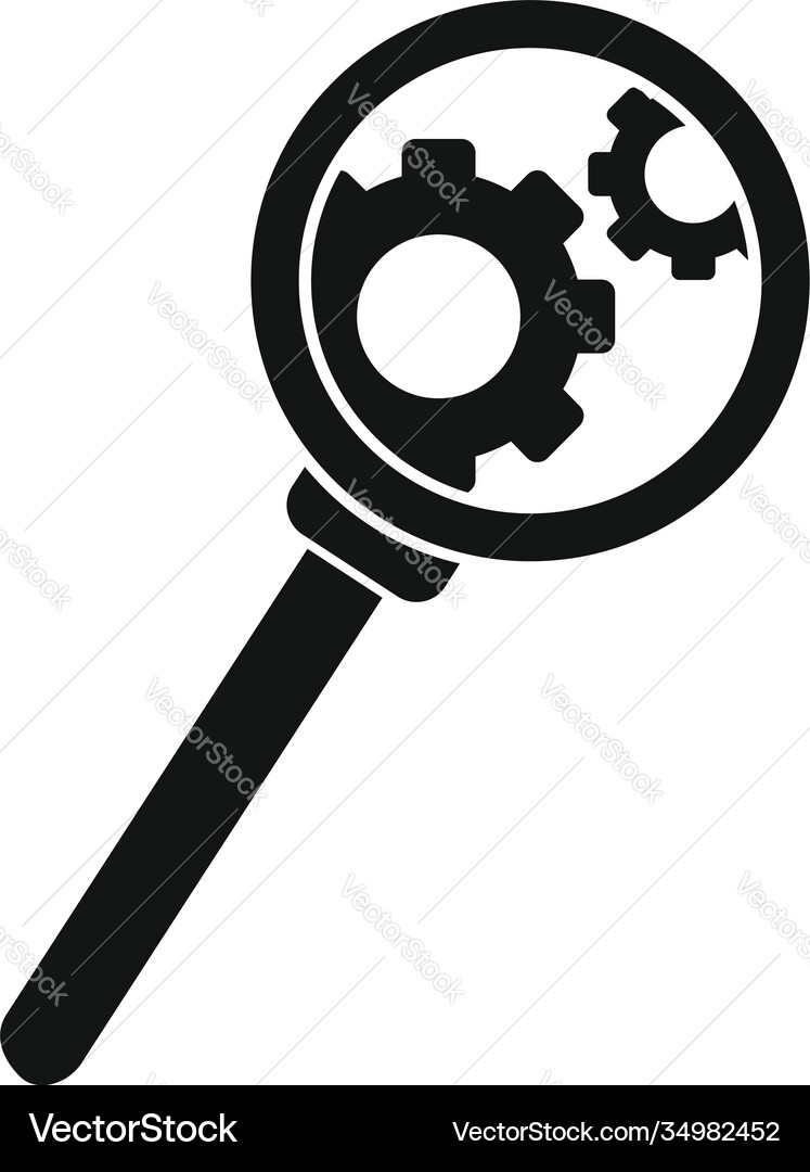 Search server bug icon simple style Search server bug icon simple style vector image