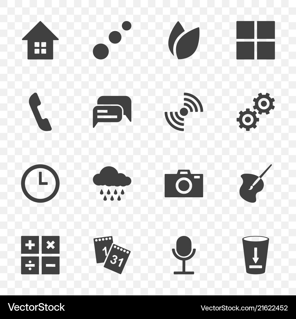 Set of icons for standard applications easily Set of icons for standard applications easily vector image