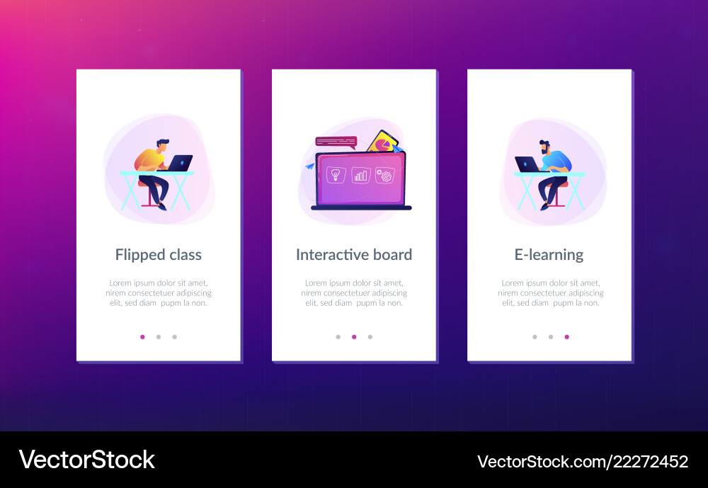 Smart Classroom Learning App vector image