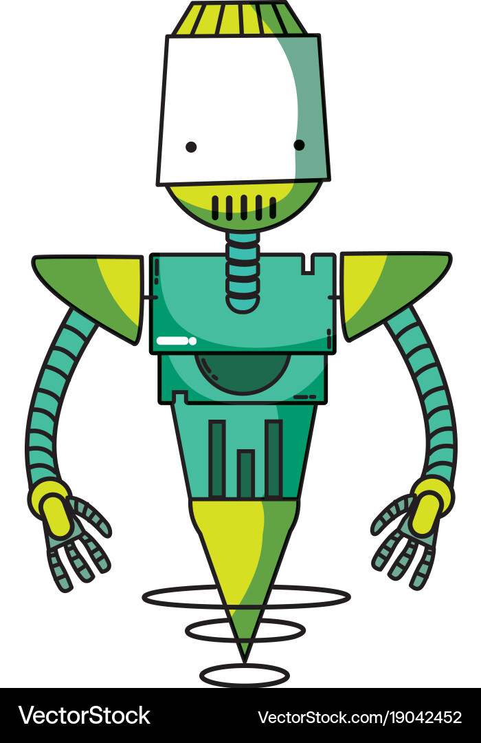 Technology robot with machine robotic body Vector Image