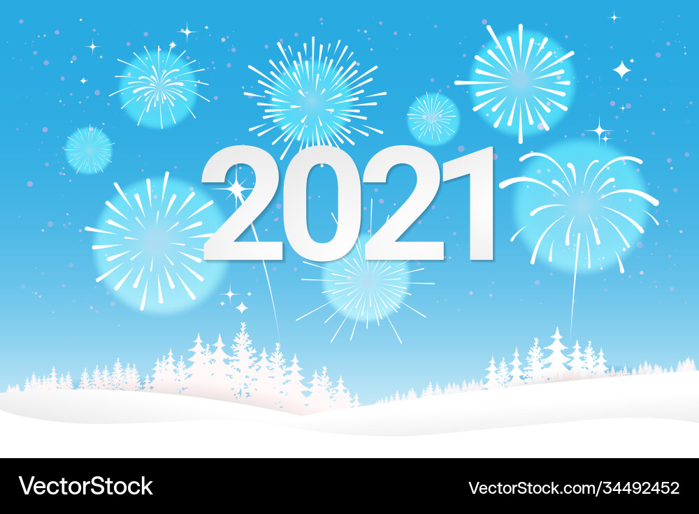 White fireworks on blue skypaper style festival Vector Image