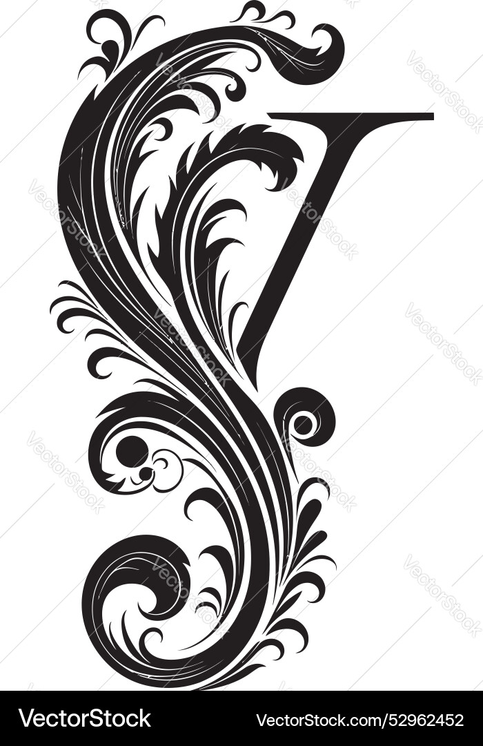 Yonder script mystical font y decor yesteryear Yonder script mystical font y decor yesteryear vector image
