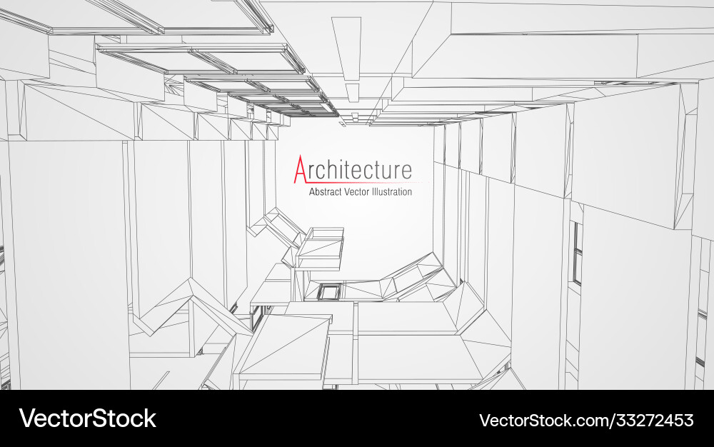 Abstract Architecture Blueprint vector image