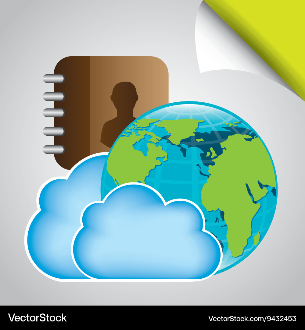 Cloud computing design Vector Image
