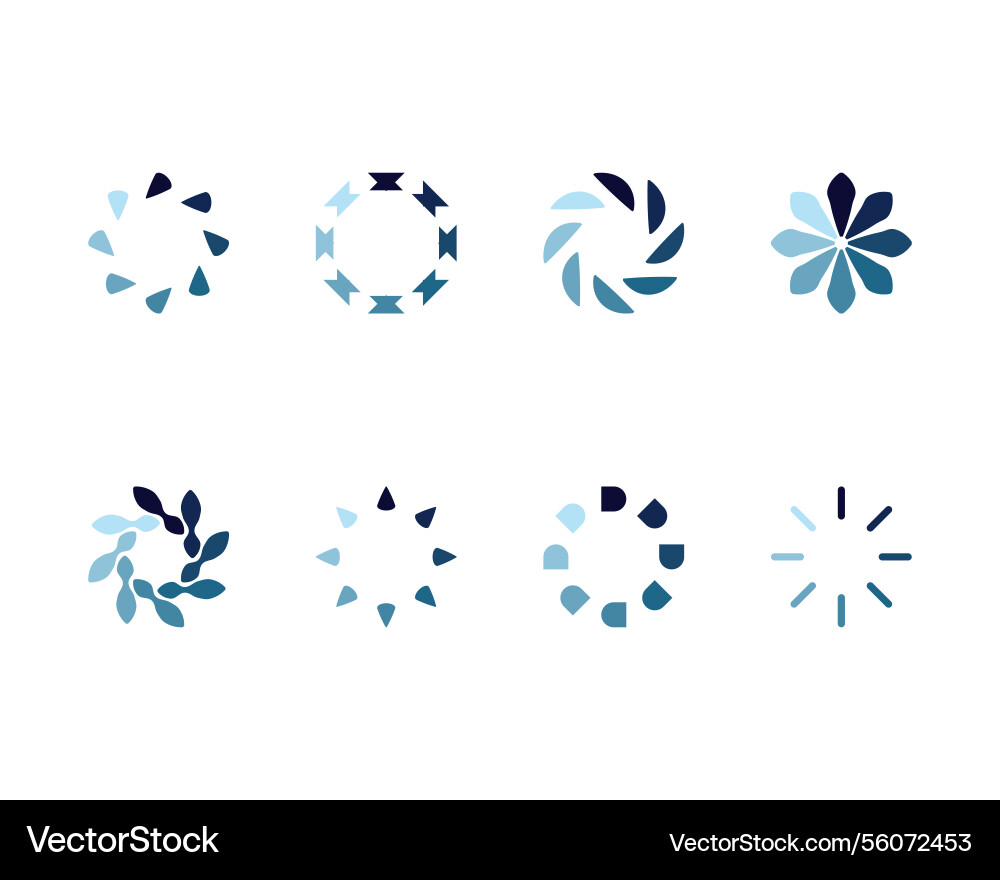 Collection loading bar status icon set of loaded Collection loading bar status icon set of loaded Vector Image